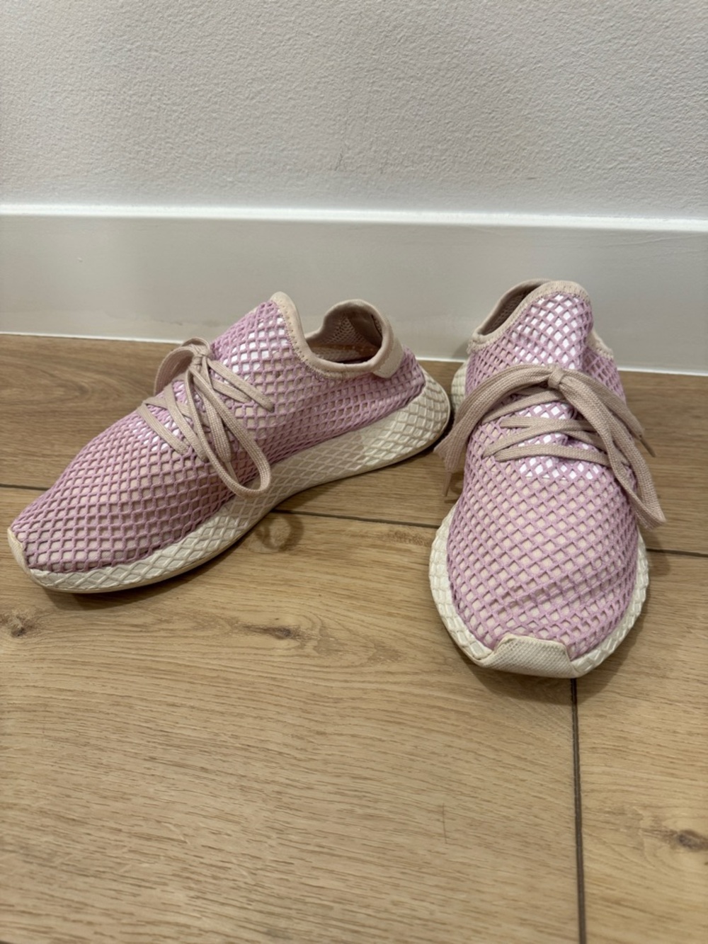 adidas Pink Mesh Lace-Up Women's Sneakers